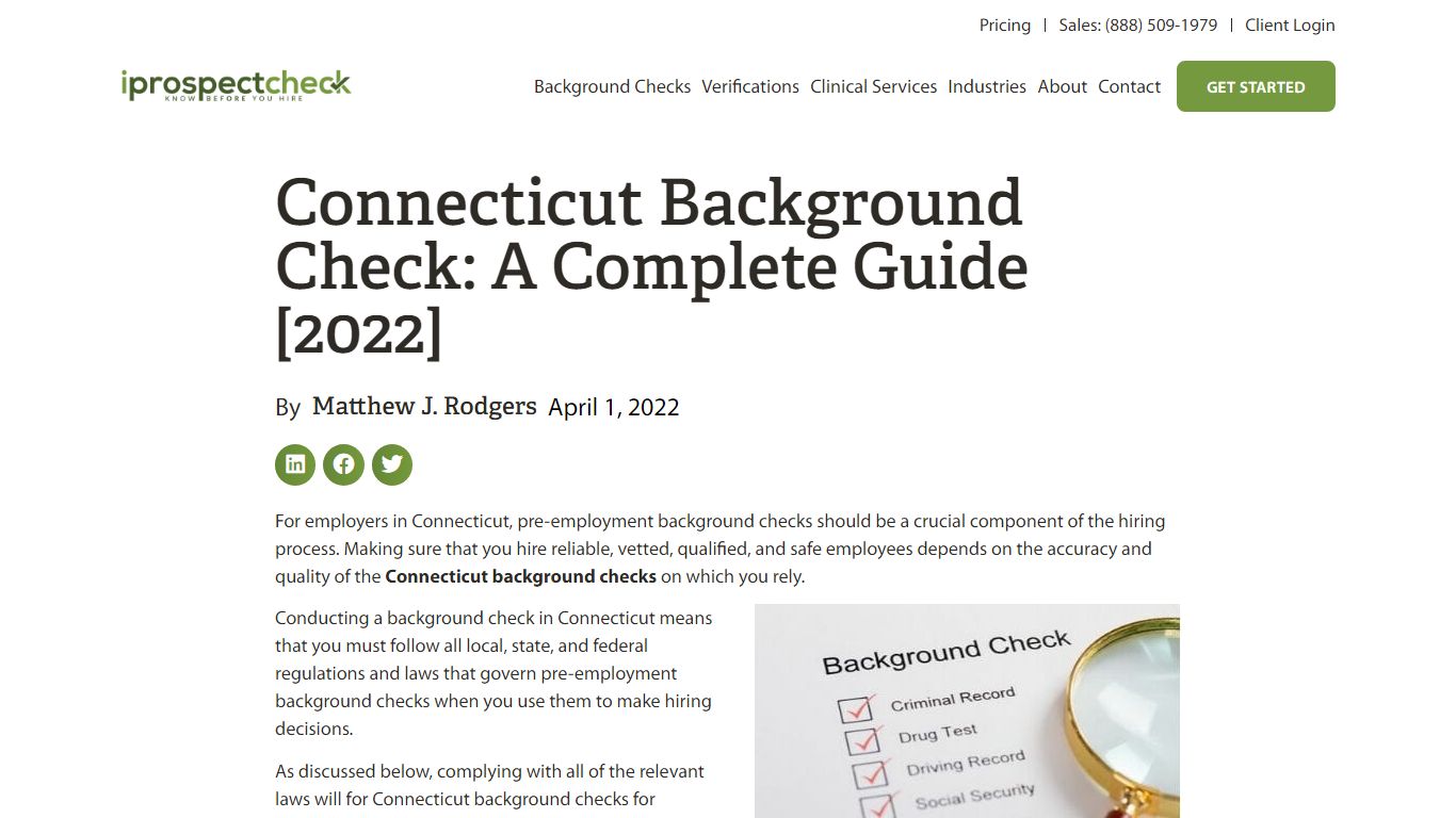 Connecticut Background Check: A Complete Guide [2022] - iprospectcheck